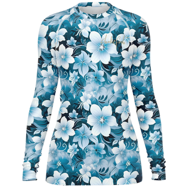 Chokefish™ Long Sleeve Rashguard Floral Woman's Shirt-009